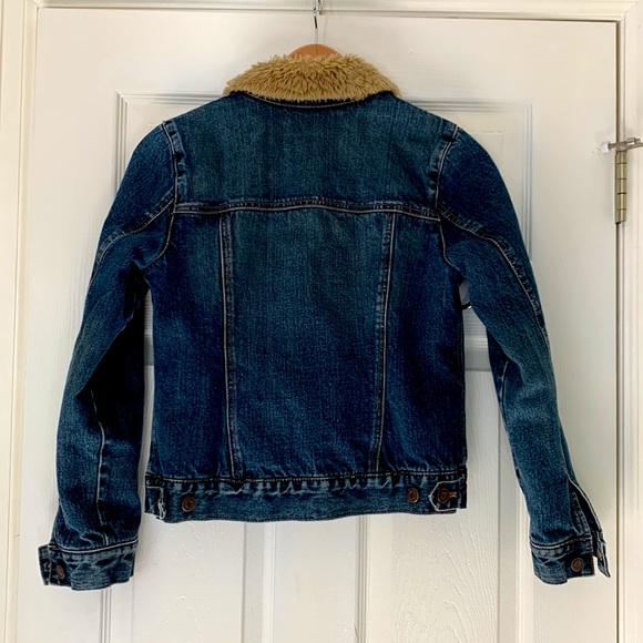 Vintage GAP Faux Fur Lined Denim Jacket - Picture 2 of 4